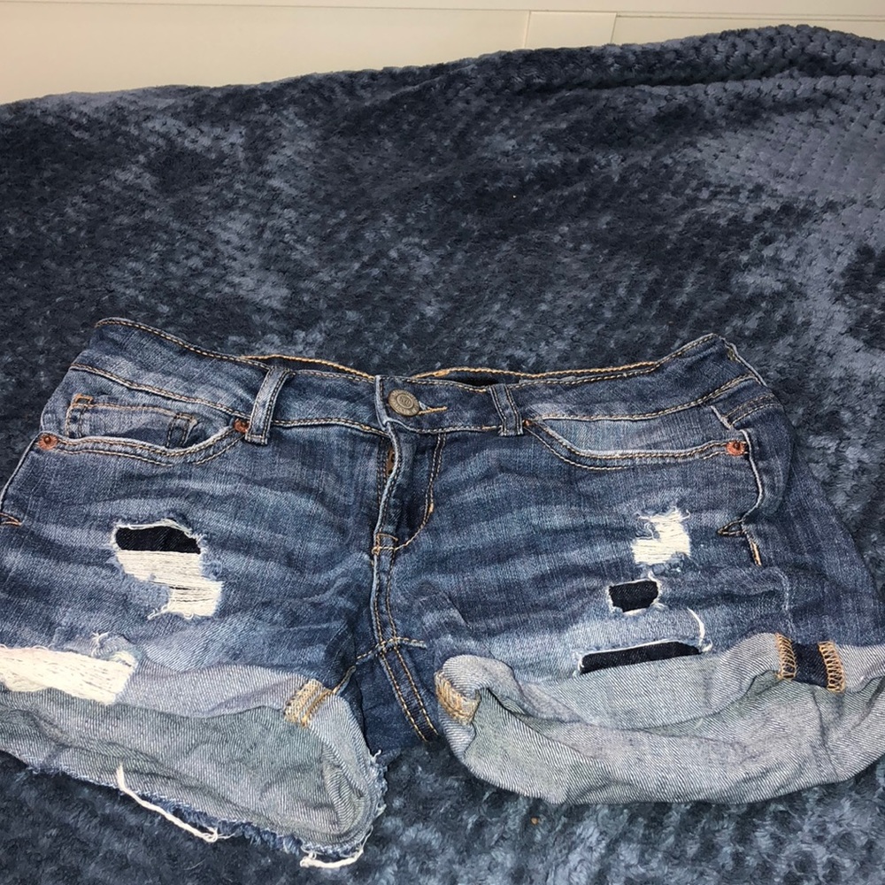 Aeropostale Ripped Jean Booty Shorts